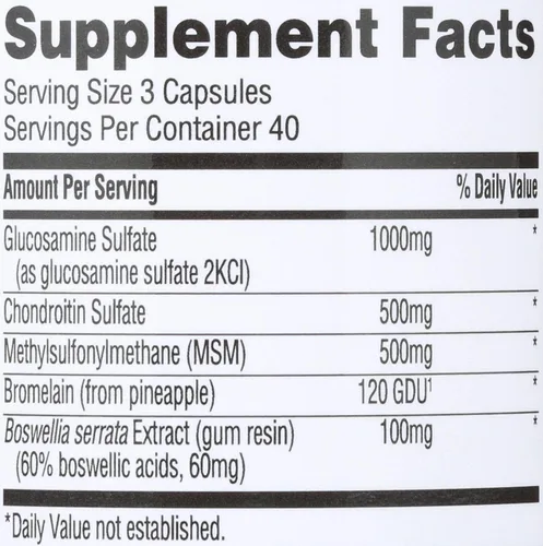 Miniatura 6 de 365 by Whole Foods Market, Glucosamina Condroitina y MSM, 120 ct