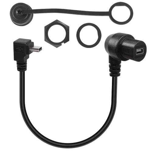 Miniatura 9 de QIANRENON Cable de extensión mini USB en ángulo de 90 grados, impermeable, mini USB de 5 pines, ángulo recto, macho a hembra, cable de montaje