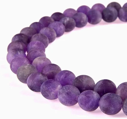 Miniatura 23 de Cuentas sueltas de jade azul teñido natural de 6 mm, cuentas redondas lisas, aproximadamente 15.5 pulgadas, para hacer pulseras y collares de Jade