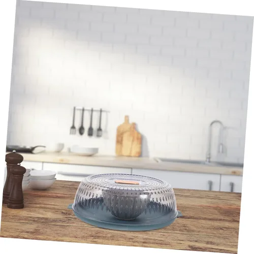 Miniatura 9 de UPKOCH Cubierta transpirable para verduras, bandeja transparente de plástico, cubierta de salpicaduras de microondas, cubierta de alimentos, caja