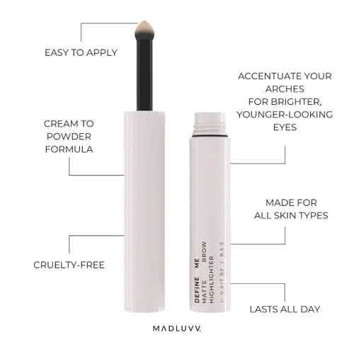 Miniatura 6 de MADLUVV Define Me - Resaltador de cejas, dura todo el día, acentúa los arcos para ojos más brillantes y jóvenes, universalmente favorecedor