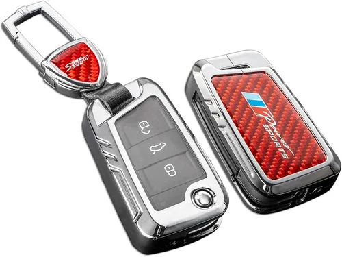 Miniatura 10 de Funda para llavero Honda con llavero, protección de aleación de zinc de fibra de carbono real compatible con 2022 2023 Accord Civic HR-V CR-V Pilot