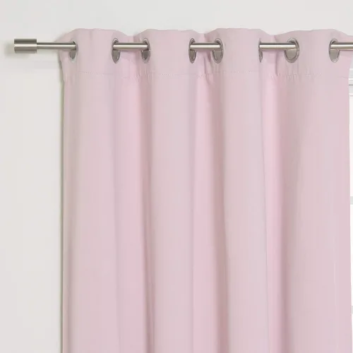 Miniatura 5 de Best Home Fashion Cortinas opacas con aislamiento térmico, ojales de acero inoxidable y níquel, color rosa bebé, 52 pulgadas de ancho x 63 pulgadas