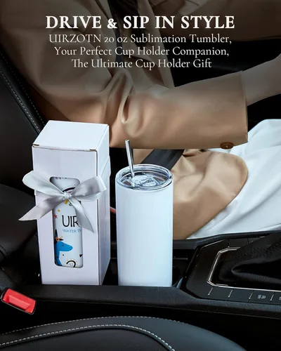 Miniatura 7 de Paquete de 25 vasos de sublimación de 20 onzas en blanco delgados y rectos a granel, vaso de sublimación aislado de acero inoxidable con Paquete