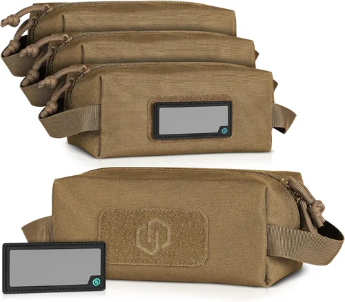 Miniatura 15 de Savior Equipment Paquete de 4 bolsas tácticas Loose Sacs, para munición de armas de fuego, con parches de identificación incluidos, funda blanda