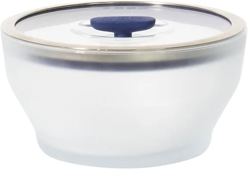 Miniatura 13 de Anyday Almacenamiento de alimentos para 8 tazas de vidrio con tapa de vidrio, recipiente hondo redondo Preparación de comidas y utensilios