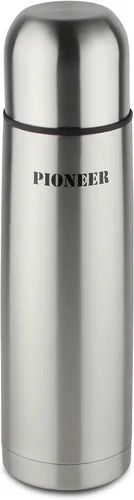Pioneer Flasks Pioneer - Frasco de viaje aislado al vacío de 11.8 fl oz, acero inoxidable 18/10, mantiene las bebidas calientes durante 8 horas,