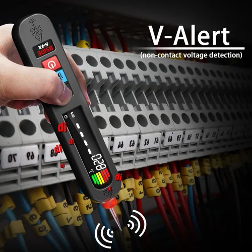 Miniatura 3 de BSIDE Probador de voltaje recargable Detector de voltaje sin contacto con medición de voltaje de CA en contacto, probador de temperatura ambiental