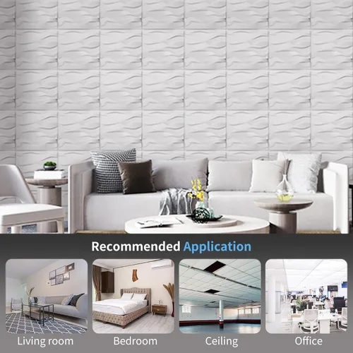 Miniatura 2 de Art3d - Panel de pared decorativo 3D, 32 pies cuadrados de PVC para decoración de paredes interiores en sala de estar, dormitorio, vestíbulo, Océano