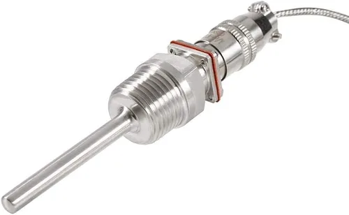 Miniatura 8 de PT100 Termopar Sensor de Temperatura Sonda 1/2" Conector de rosca NPT con 3 cables Cable de 2M, -58~572°F (-50~572.0 °F)