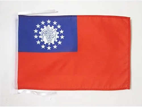 Miniatura 1039 de Bandera de México AZ FLAG, 45.7 x 30.5 cm, con cordones - Pequeñas banderas mexicanas de 30 x 45 cm - Bandera de 45.7 x 30.5 cm