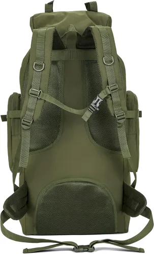 Miniatura 3 de Mochila de senderismo para acampar de 100L, mochila táctica militar Molle, mochila de senderismo ligera impermeable, Verde militar, Grande