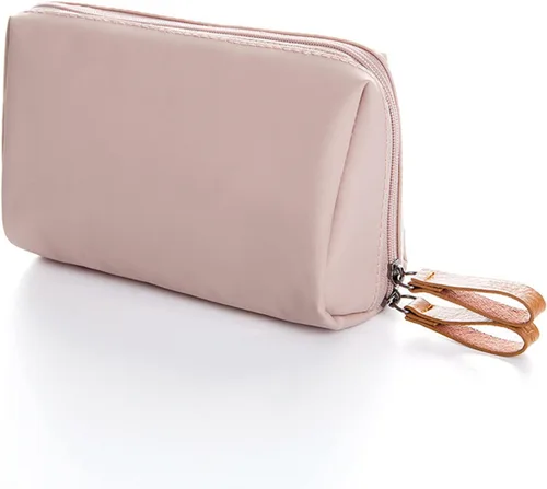 Miniatura 10 de Bolsa de belleza cosmética para el bolso de viaje práctico bolsa de maquillaje para mujeres niñas (), Un interior rojo