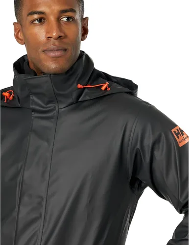 Miniatura 3 de Helly Hansen Workwear Gale Waterproof Jackets for Men Made from Heavy-Duty Polyurethane on Polyester Knit for High Mobility