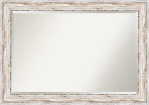 Miniatura 44 de Amanti Art Espejo de pared, espejo de marco de madera blanca lavada para decoración de pared o uso como espejo de baño para sobre el fregadero