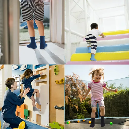 Miniatura 3 de ELUTONG Calcetines para niños y niñas, 15 pares de calcetines antideslizantes para bebés de 1 a 10 años