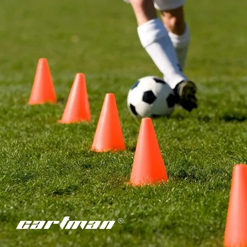 Miniatura 5 de CARTMAN Conos de entrenamiento de plástico (juego de 12/24 unidades de 9 pulgadas o 12/24 unidades de 7 pulgadas o 12/24 unidades de conos de disco)