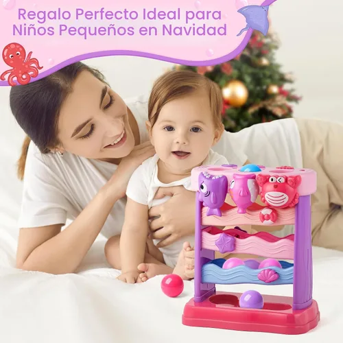 Miniatura 7 de V-Opitos Juguetes musicales para niños de 1 y 2 años, juguetes interactivos de alimentación con pelota, juguetes educativos Montessori, regalos