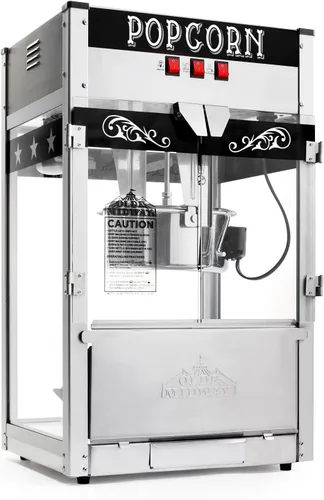 Olde Midway Máquina Comercial para Hacer Palomitas de Maíz Fabricante Palomitero con Hervidor Grande de 12 Onzas - Negro