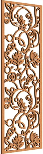 Miniatura 103 de 9 3/8"W x 24 3/8"H x 1/4"T Caspio Decorativos Paneles De Pared De Madera De Calado, Roble Rojo rojo (Red Oak)