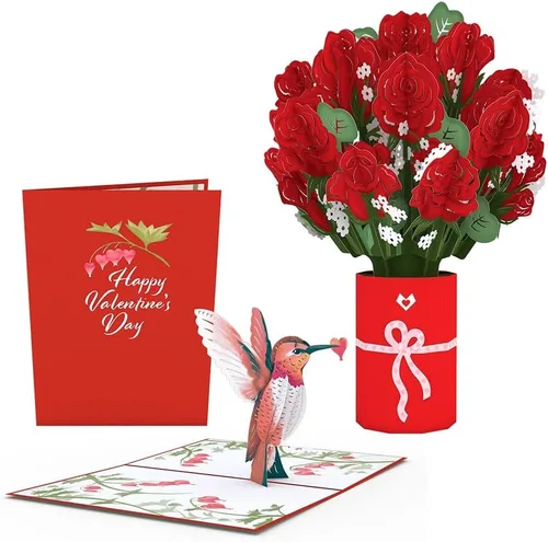 Miniatura 10 de Lovepop Tarjeta del día de San Valentín para ella, él – Tarjetas de felicitación románticas 3D – You've Stolen a Pizza my Heart – 5 x 7 pulgadas