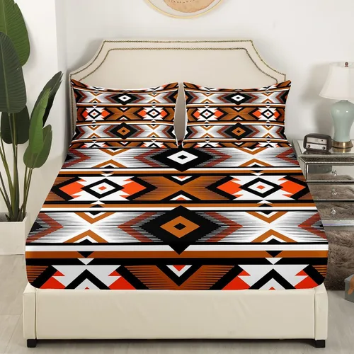 Miniatura 3 de Erosebridal Southwestern - Juego de ropa de cama tamaño individual, diseño étnico étnico geométrico, bohemio, azteca, para niños, adolescentes