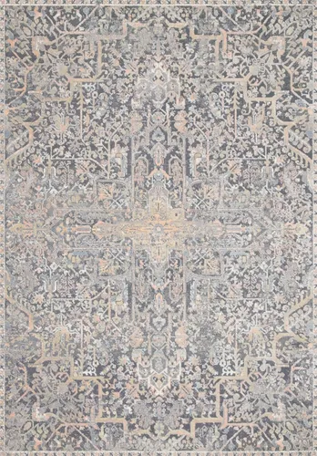 Loloi Lucia Collection LUC-02 - Alfombra decorativa color carbón/multi de 2 pies x 3 pies