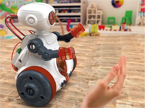 Miniatura 7 de Clementoni - Science & Play Mio Robot: Robot interactivo de aprendizaje STEM con aplicación, evitación de obstáculos y función de dibujo