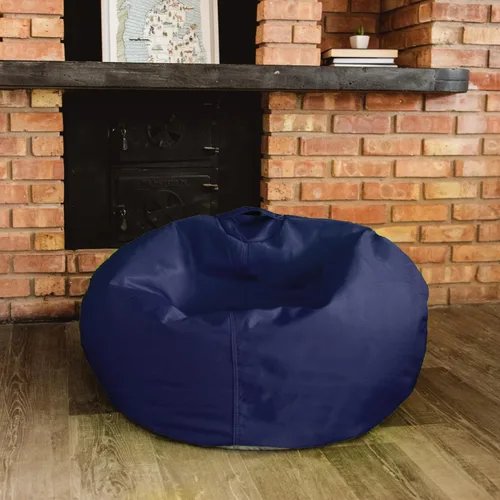 Miniatura 2 de Big Joe Silla Puf Clásica para Dormitorio de Niños y Rincón de Lectura, Azul Marino Fácil de Limpiar, Mezcla Duradera de Nylon y Poliéster, 2 Pies