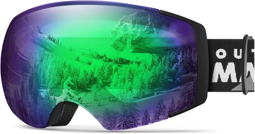 Miniatura 16 de OutdoorMaster Gafas de esquí PRO – sin marco, lente intercambiable, 100% protección UV400, gafas de nieve para hombres y mujeres