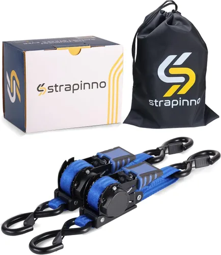 Miniatura 7 de Strapinno Correas de carraca retráctiles - 1 pulgada x 2.5 pies de alta resistencia ajustables para popa de barco, 2 piezas, resistencia a rotura