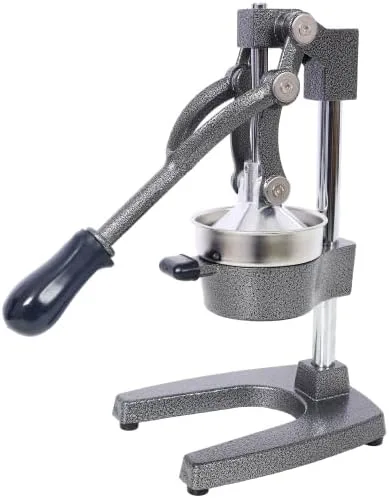 Miniatura 2 de Exprimidor de cítricos de hierro fundido, prensa manual extra grande de grado comercial, exprimidor de encimera resistente para jugo de naranja Gris