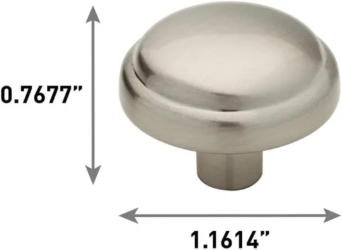 Miniatura 6 de Franklin Brass Paquete de 10 pomos de gabinete de hongos de níquel satinado para cocina, tiradores de cajones, aparadores, puerta de armario