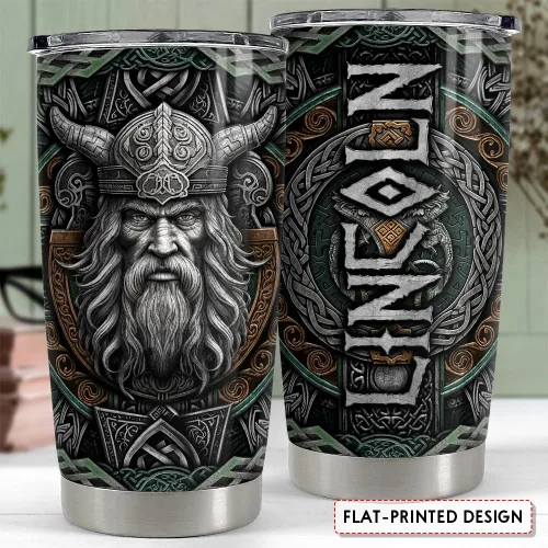 Miniatura 4 de Vaso vikingo personalizado Vikings Celtic de acero inoxidable de 20 onzas, 30 onzas, taza de viaje para café, taza con nombre personalizado, regalos