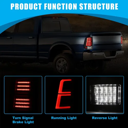 Miniatura 3 de CPW Luces traseras LED para Dodge Ram 1500/2500/3500 2019 Ram 1500-2018 2019 Ram 1500 Classic luces traseras lámpara trasera secuencial DRL