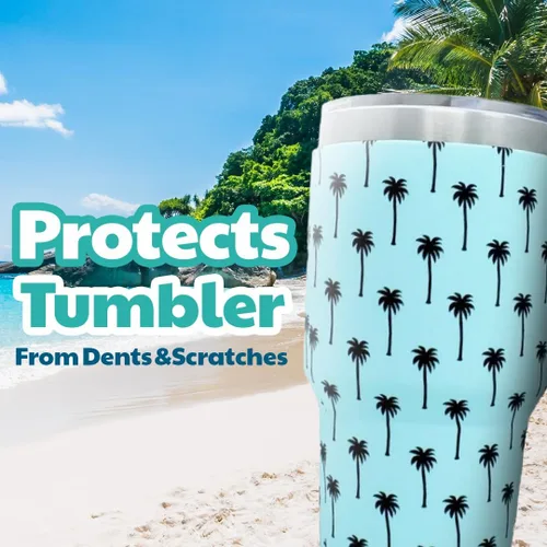Miniatura 2 de Funda de silicona para vasos, compatible con vasos Yeti, RTIC, Ozark Trail, Magellan y más. Fundas aisladas personalizadas para enfriar latas