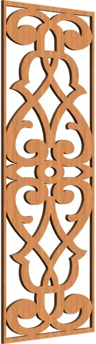 Miniatura 102 de 9 3/8"W x 24 3/8"H x 1/4"T Bellaire Decorativos Paneles de pared de madera calado, abedul