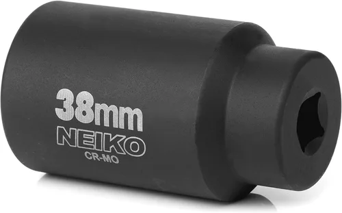 Miniatura 4 de NEIKO 02528A 38mm Enchufe 1/2" Accionamiento Juego de Llaves de Vaso de Impacto Profundo Enchufe de Eje y Tuerca de Eje 12 Puntos Cromo