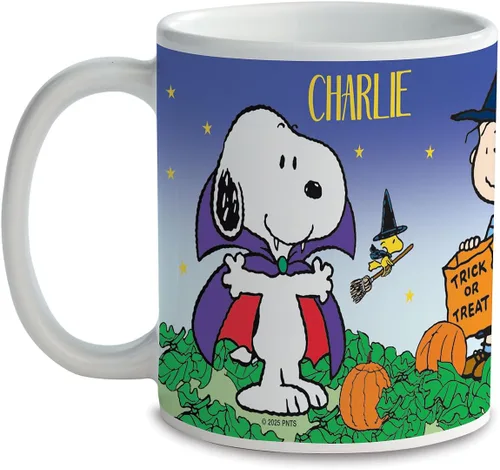Miniatura 11 de Current Peanuts Snoopy & Woodstock - Taza de cerámica personalizada – Taza de café segura para microondas de 11 onzas, bonitas tazas de personajes