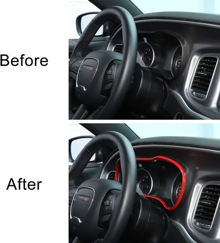 Miniatura 4 de Voodonala Consolas centrales de fibra de carbono ABS para cargador, tablero de instrumentos, accesorios interiores para Dodge Charger 2015-2024+, 1