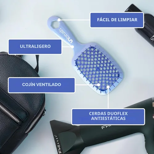 Miniatura 6 de FHI Heat UNbrush - Cepillo desenredante para cepillar sin dolor en cabello húmedo o seco — Cerdas antiestáticas DuoFlex duraderas, mango ligero