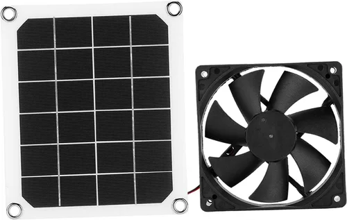 Miniatura 8 de Kit de ventilador extractor accionado solar 6V 10W IP65 impermeable para invernadero gallinero con carga USB