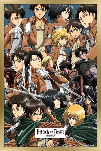 Miniatura 21 de Trends International Attack on Titan - Póster de pared, 22.375 x 34 pulgadas, póster y paquete de montaje Versión con marco negro