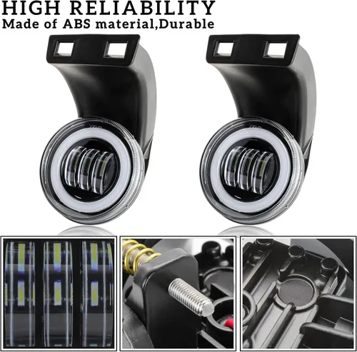 Miniatura 3 de Luces antiniebla LED con anillo de halo DRL para Dodge Ram 1500 2500 3500 94-02, reemplazo de faros antiniebla de conducción de parachoques