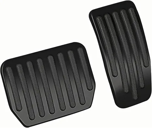 Juego de Almohadillas de Pedal para Tesla Model 3 Model Y 2022-2025, Accesorios de Coche de Aluminio+Goma Antideslizante, Cubiertas de Pedal de Negro