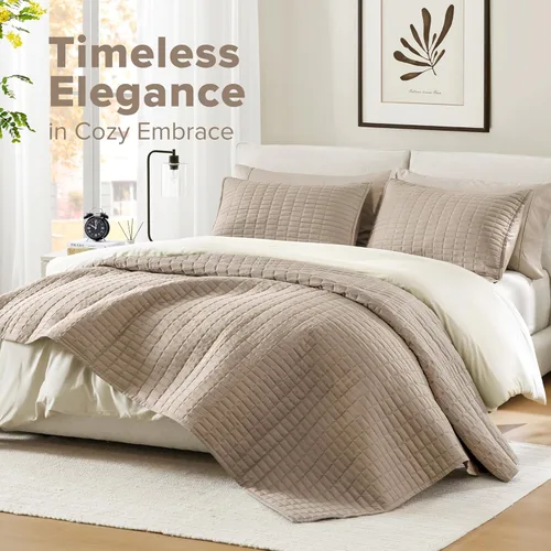 Miniatura 2 de Comfort Spaces - CS13-0933 Kienna Colcha Cobertor Cubrecama Ultra Suave Hipoalergénica para Todas las Estaciones Relleno Ligero Cosido Juego de Ropa