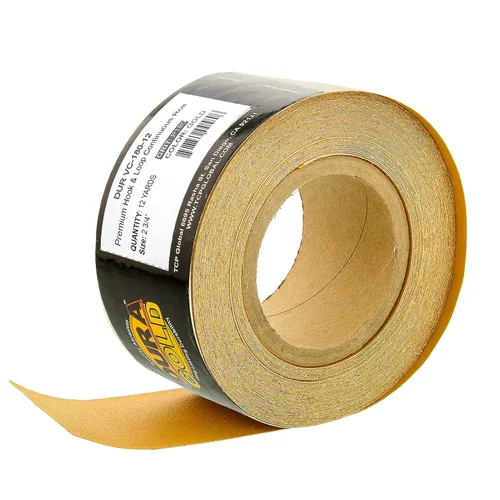 Miniatura 9 de Dura-Gold Premium – Oro de 40 Grano – Rollo de papel de lija continuo de Longboard con respaldo de gancho y bucle, 2-3/4 pulgadas de ancho, 12