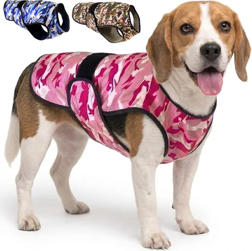 Miniatura 14 de Chaleco refrescante para perros, 2 capas de enfriamiento con tela de microfibra suave, ligero, ajustable y cómodo, protección UV para perros