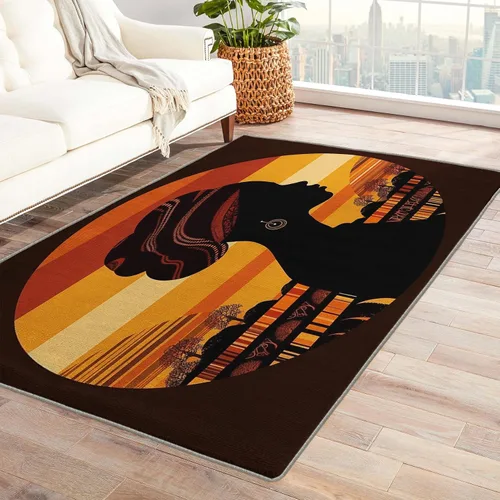 Alfombra africana de 2 x 3 pies, alfombra de área afro, alfombras étnicas para entrada, sala de estar, dormitorio, alfombra africana, decoración de