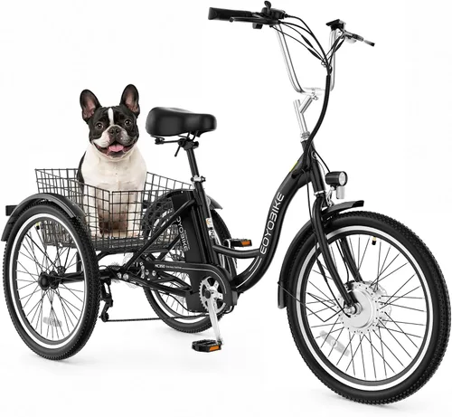 Miniatura 9 de MOONCOOL Triciclo Eléctrico para Adultos 350W/500W 36V/48V Batería Extraíble 20/24/26 Pulgadas 7 Velocidades 3 Ruedas Bicicletas Eléctricas
